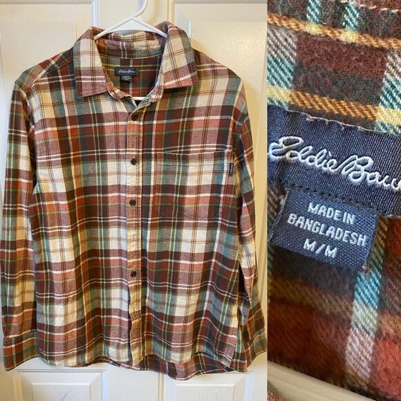 2pc bundle Eddie Bauer Flannels - Picture 1 of 11